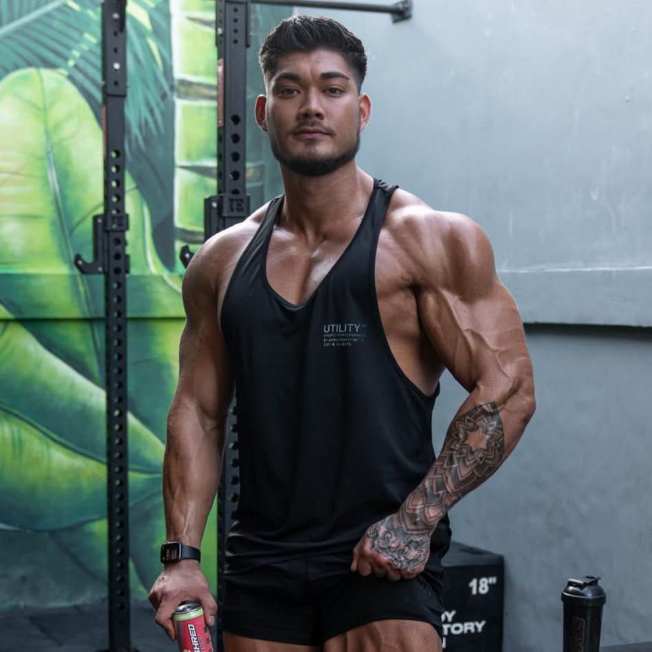 Fitness Training Printed Men's T-shirt Vest Top - Eshtree