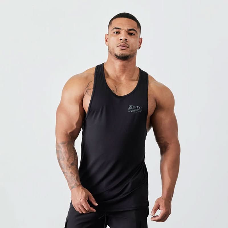 Fitness Training Printed Men's T-shirt Vest Top - Eshtree