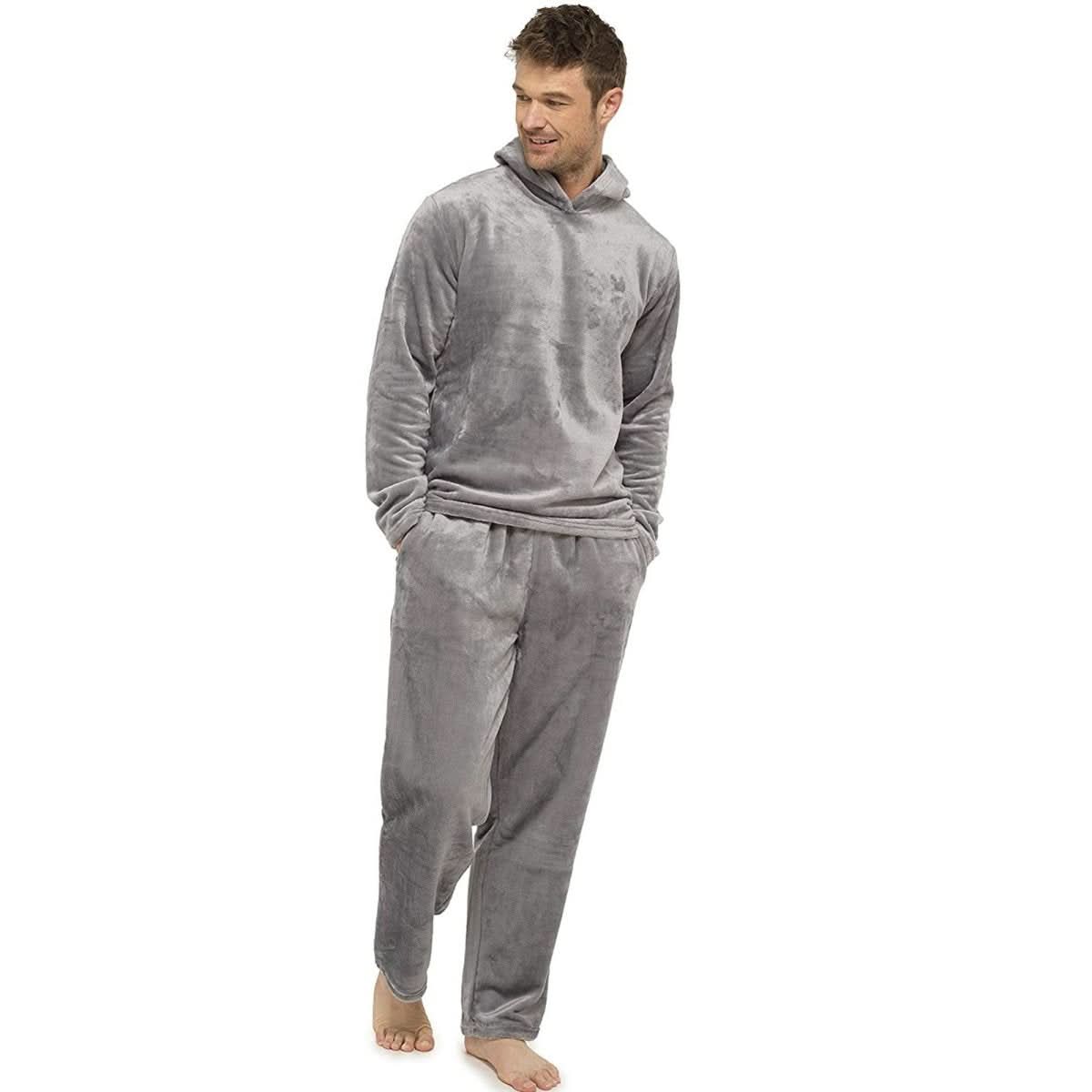 Flannel Grey Simple Home Men's Pajamas - Eshtree