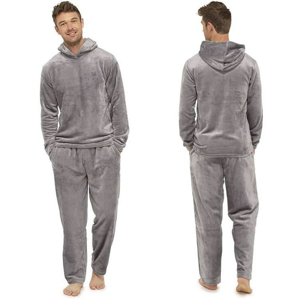 Flannel Grey Simple Home Men's Pajamas - Eshtree