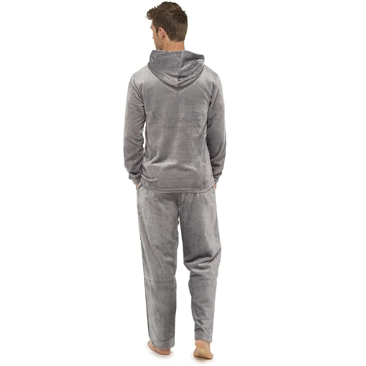 Flannel Grey Simple Home Men's Pajamas - Eshtree