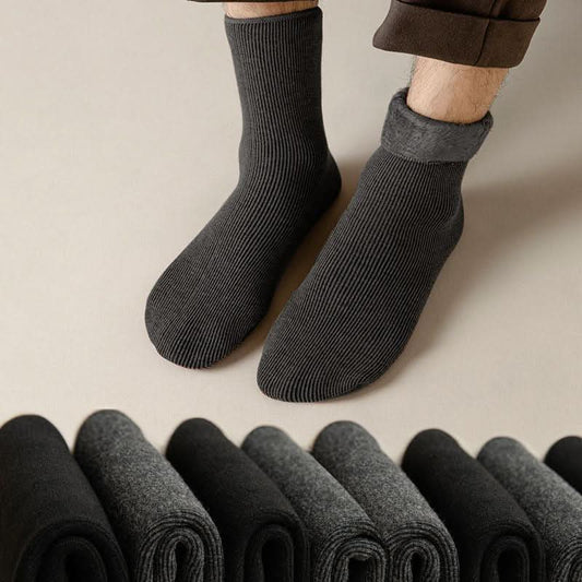Fleece - lined Warm Elderly Winter Men Room Socks - Eshtree