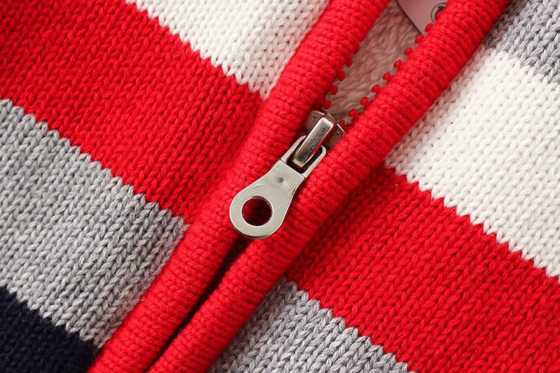 Fleece Sweater Cotton Jacket Children's Cardigan Knitwear Boys Pure Cotton - Eshtree