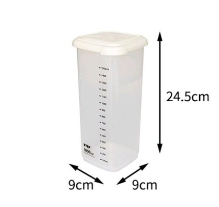 Food sealed cans can measure kitchen plastic transparent refrigerator storage box grain cereal storage box - Eshtree