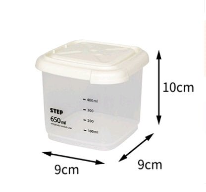Food sealed cans can measure kitchen plastic transparent refrigerator storage box grain cereal storage box - Eshtree