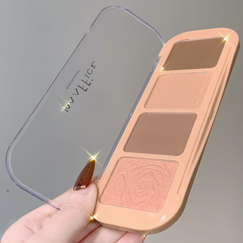 Four Color Highlight Powder Blusher Eye Shadow Plate - Eshtree