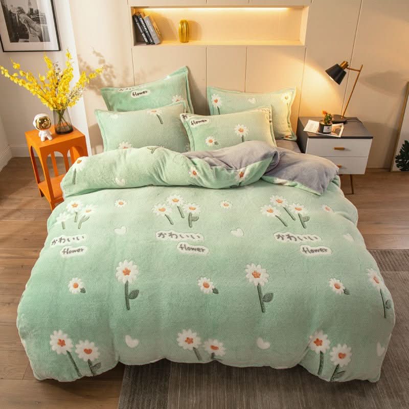 Four - piece Bedding With Velvet Sheets To Keep Warm Milk Velvet - Eshtree