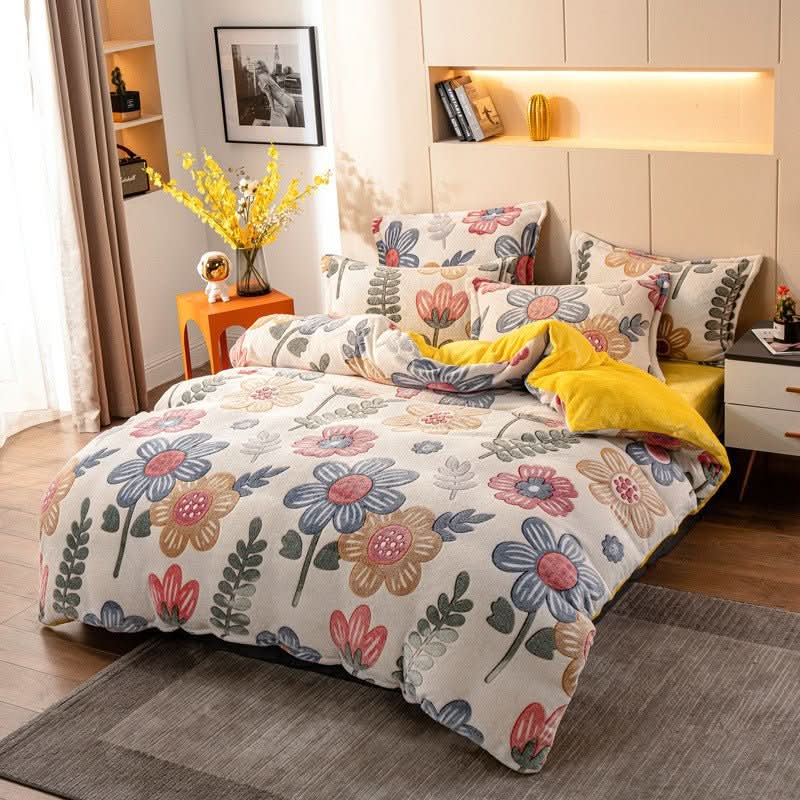 Four - piece Bedding With Velvet Sheets To Keep Warm Milk Velvet - Eshtree