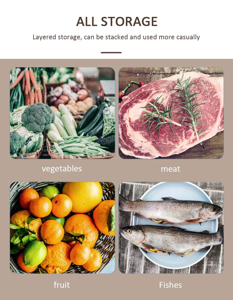 Fresh - keeping Box Large - capacity Separated Storage Box Fruit And Vegetable Cleaning Double - layer Drain Basket - Eshtree