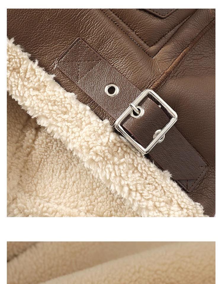 Fur Integrated Suede Jacket Male Velvet Padded Thickened Top - Eshtree