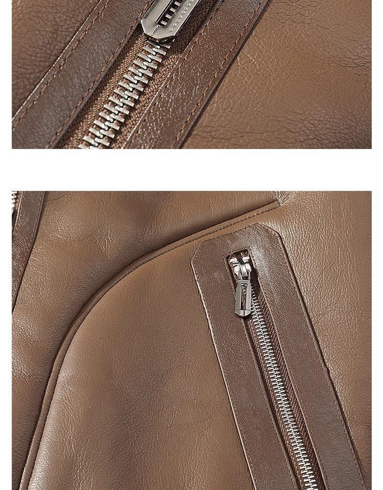 Fur Integrated Suede Jacket Male Velvet Padded Thickened Top - Eshtree