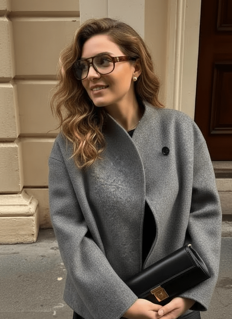 جاكيت جوخ حريمي تصميم شتوي شيك - Eshtree