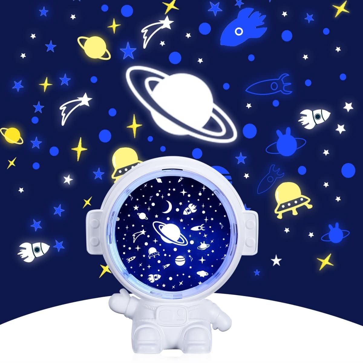 Galaxy Star Projector Starry Sky Night Light Astronaut Lamp Room Decr Gift Child Kids Baby Christmas Spaceman Projection - Eshtree