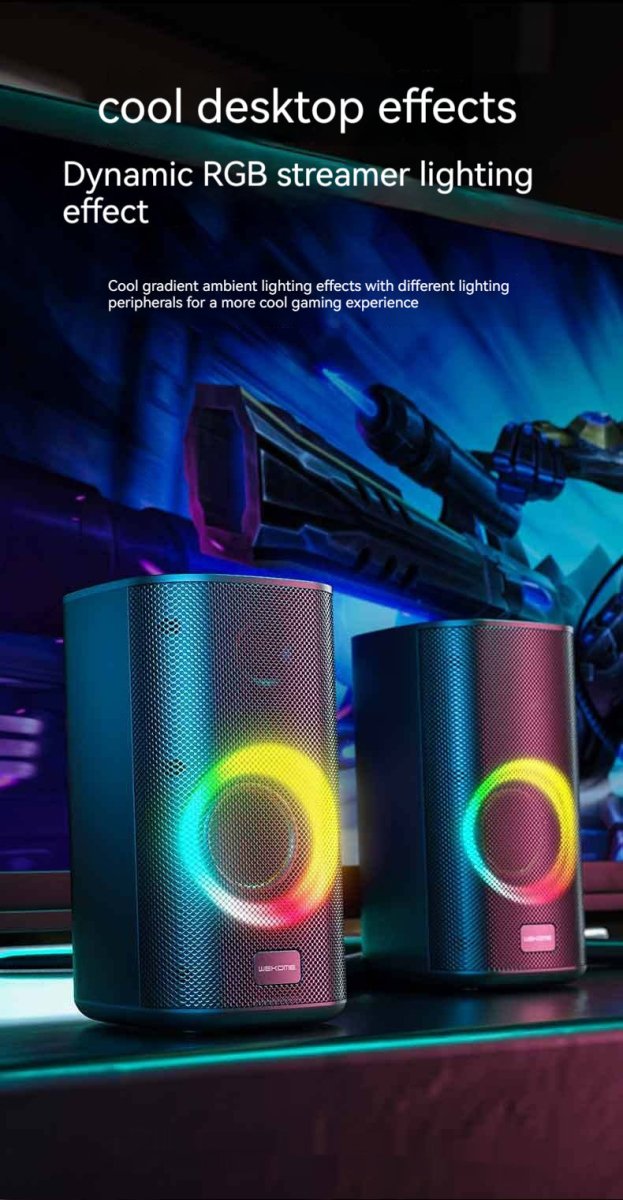 Game Colorful E - sports Desktop Bluetooth Speaker Dual Speaker Computer Stereo Speaker - Eshtree