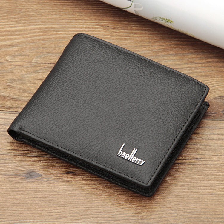 Genuine Leather Two - Fold Short Coin Purse For Men - Eshtree