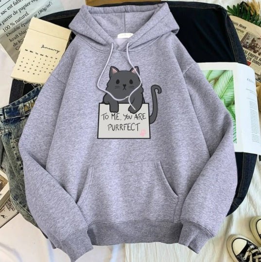 Girls Blank Solid Color Hoodie Sweater - Eshtree