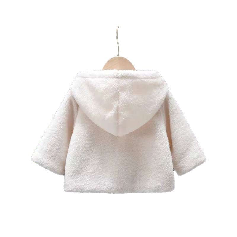 Girls' Coat Autumn And Winter Infant, Baby New Fairy Korean Style Velvet Padded Thickened Top Children's Hoodie Trench Coat - Eshtree