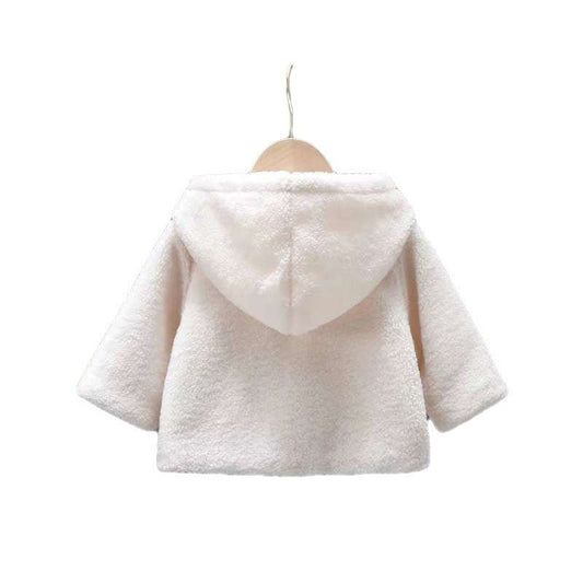 Girls' Coat Autumn And Winter Infant, Baby New Fairy Korean Style Velvet Padded Thickened Top Children's Hoodie Trench Coat - Eshtree