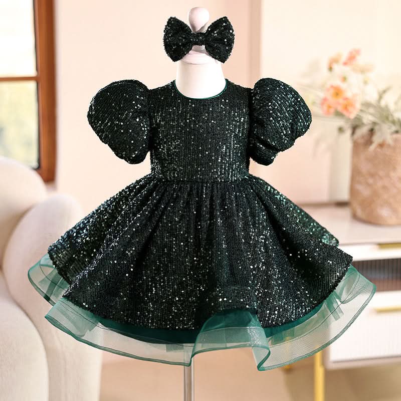 Girls Dress Sequined Short Puffy Tulle Skirt - Eshtree