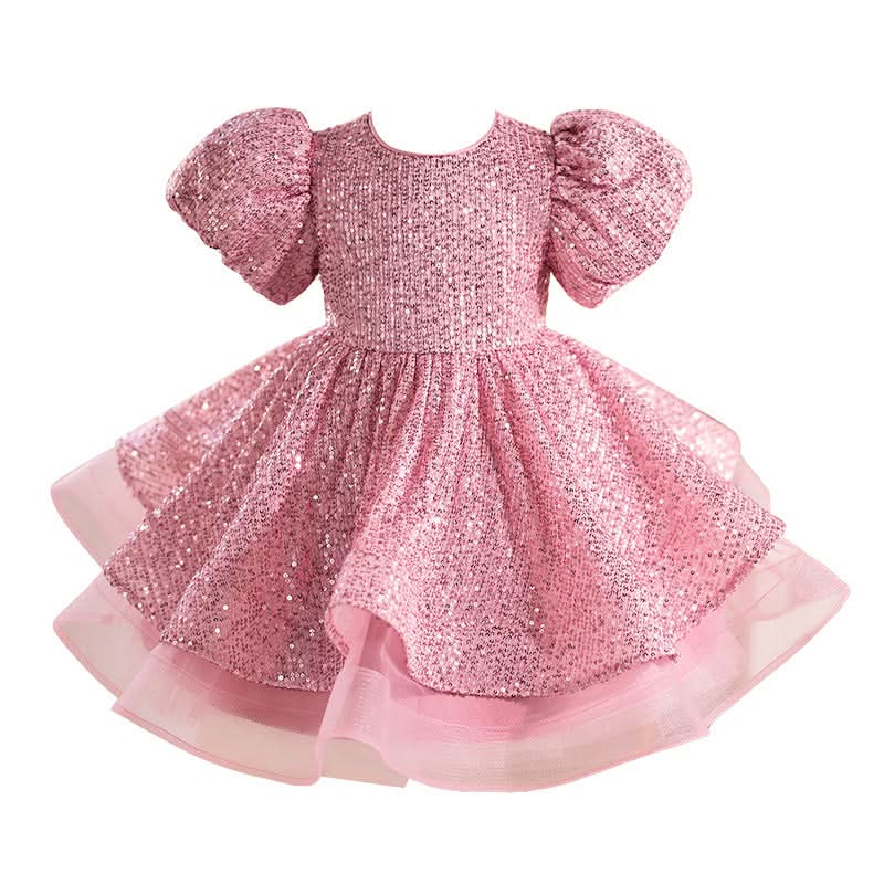 Girls Dress Sequined Short Puffy Tulle Skirt - Eshtree