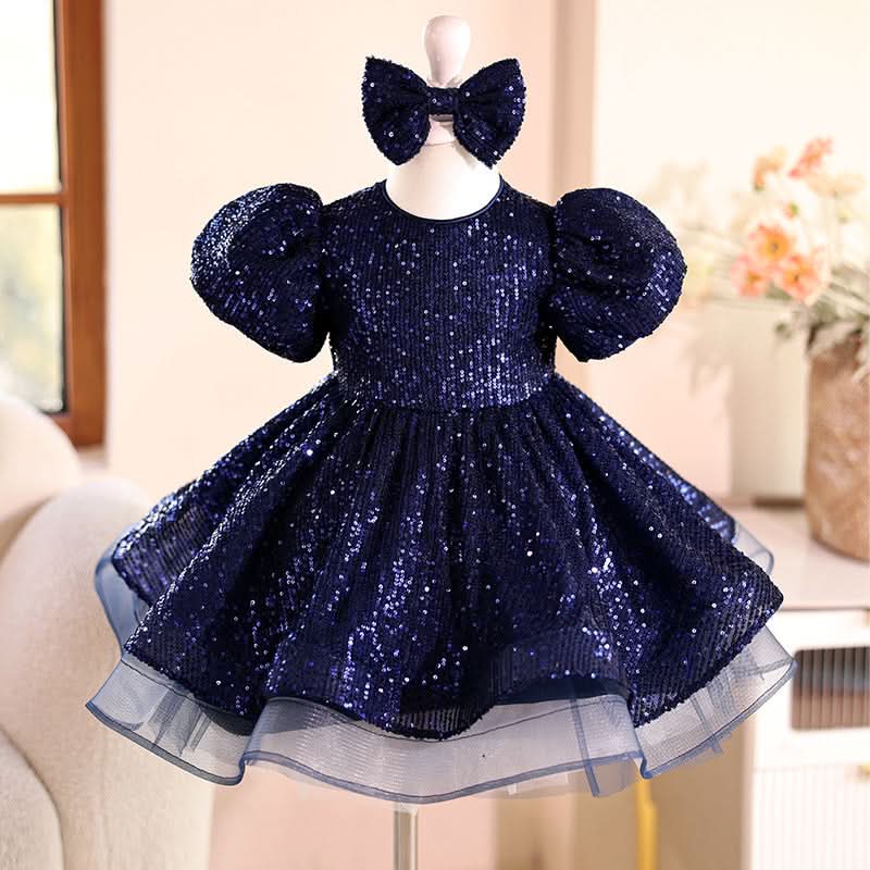 Girls Dress Sequined Short Puffy Tulle Skirt - Eshtree
