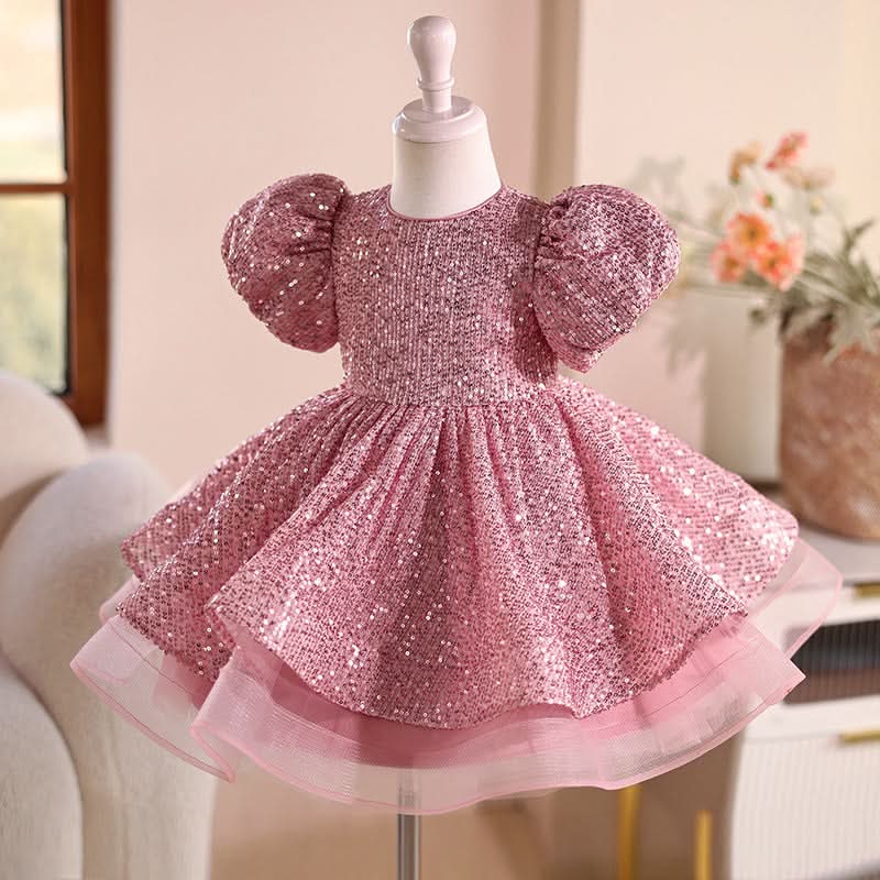 Girls Dress Sequined Short Puffy Tulle Skirt - Eshtree
