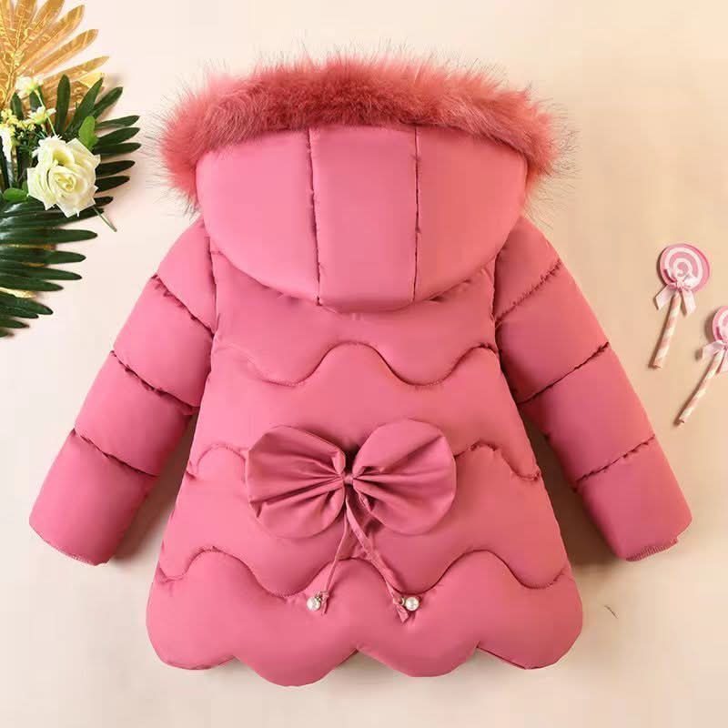 Girls' Fashion Big Fur Collar Down Cotton Jacket - Eshtree