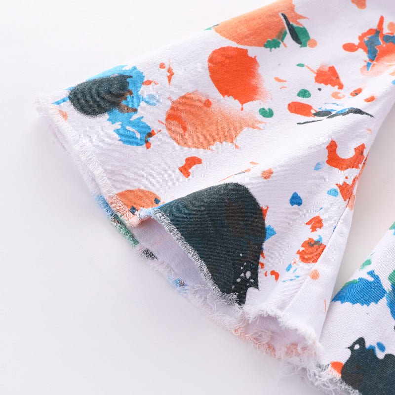 Girls' Stretch Jeans Flared Pants - Eshtree