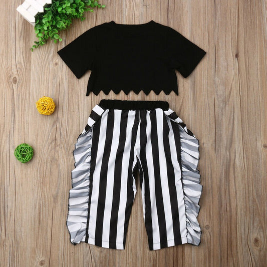 Girls' Striped Pants Children's Suit - Eshtree