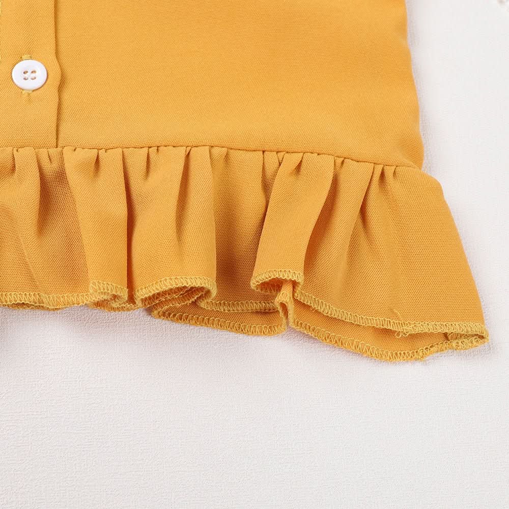 Girls' Suspender Top Floral Shorts Set For Children - Eshtree