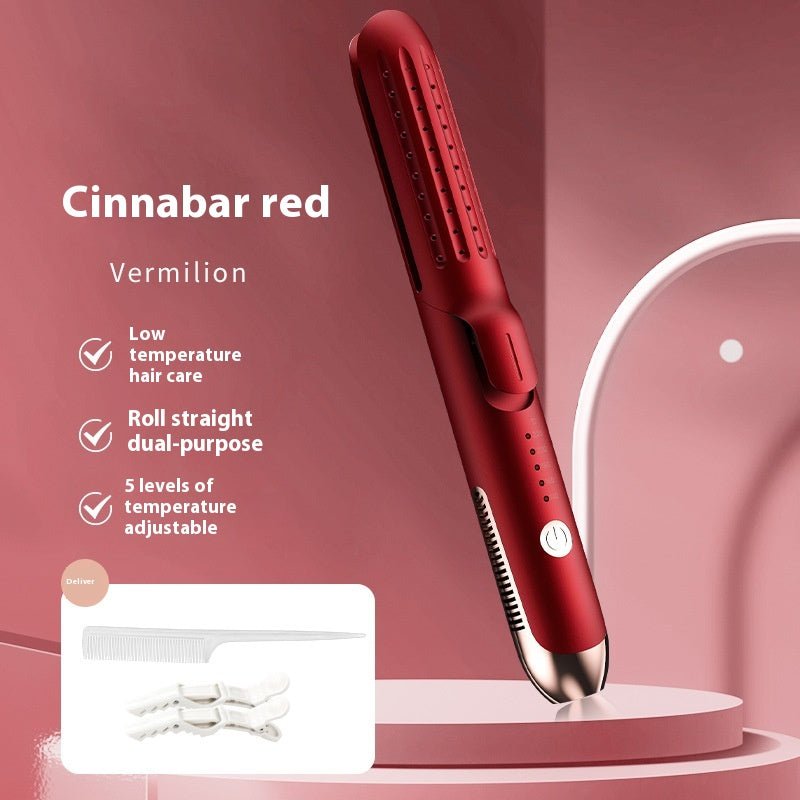 Hair Curler And Straightener Dual - use Hair Straightener Straight White Wind Plastic Curly Hair - Eshtree