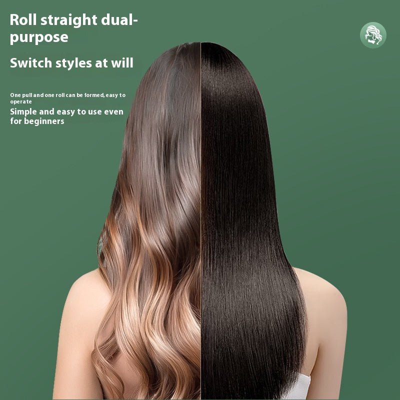 Hair Curler And Straightener Dual - use Hair Straightener Straight White Wind Plastic Curly Hair - Eshtree