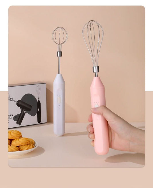 Hand - held Electric Whisk Household Baking Cake Egg White Whisk Small Straight Handle Whisk Wireless Whisk - Eshtree