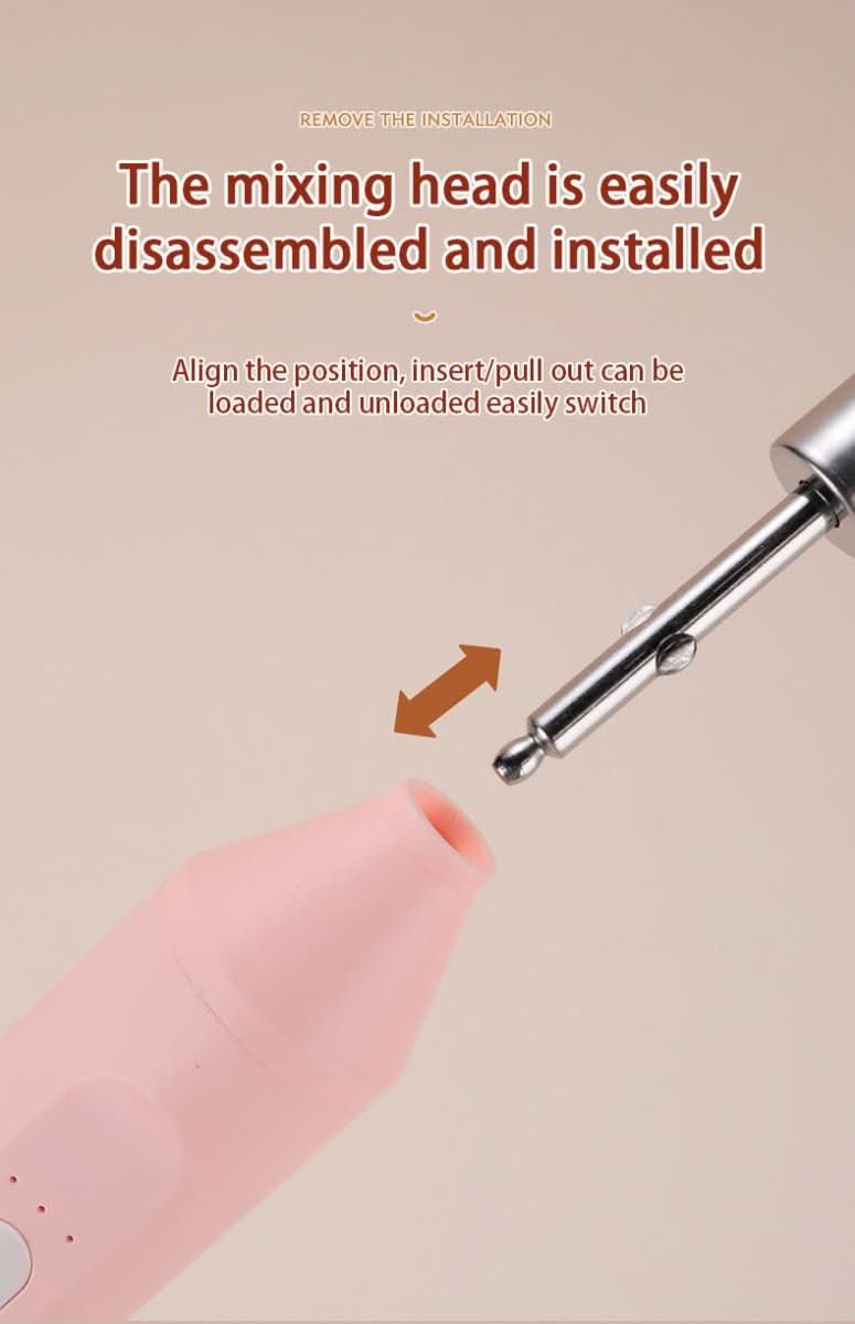 Hand - held Electric Whisk Household Baking Cake Egg White Whisk Small Straight Handle Whisk Wireless Whisk - Eshtree