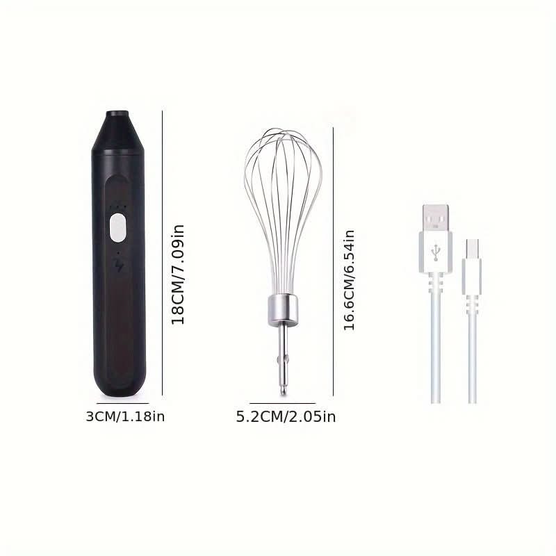 Hand - held Electric Whisk Household Baking Cake Egg White Whisk Small Straight Handle Whisk Wireless Whisk - Eshtree