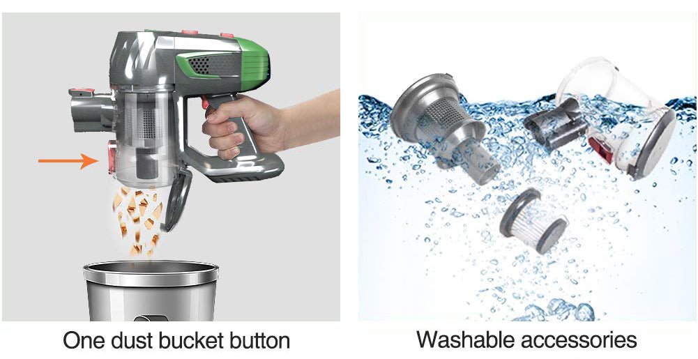 Handheld Wireless Vaccum Cleaner With Foldable Tube - Eshtree