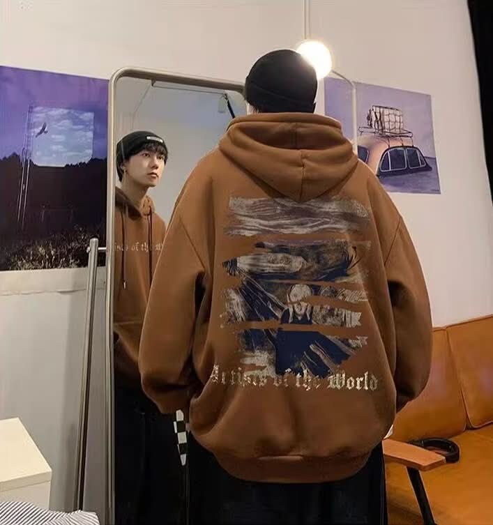 Heavy Hooded Men's Sweater Autumn Letters - Eshtree