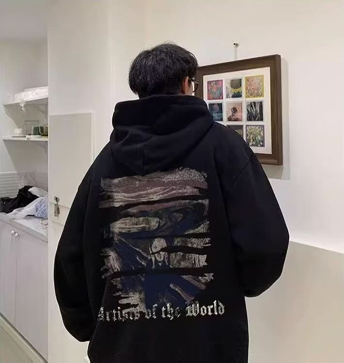 Heavy Hooded Men's Sweater Autumn Letters - Eshtree