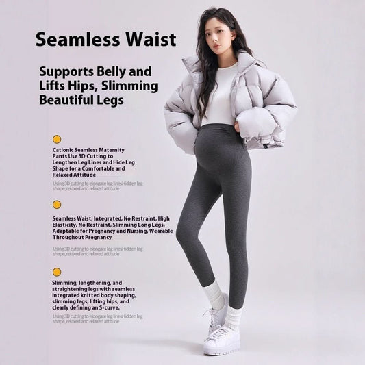 High Elastic Thermal Outerwear Clothing Plus Size Maternity Leggings - Eshtree
