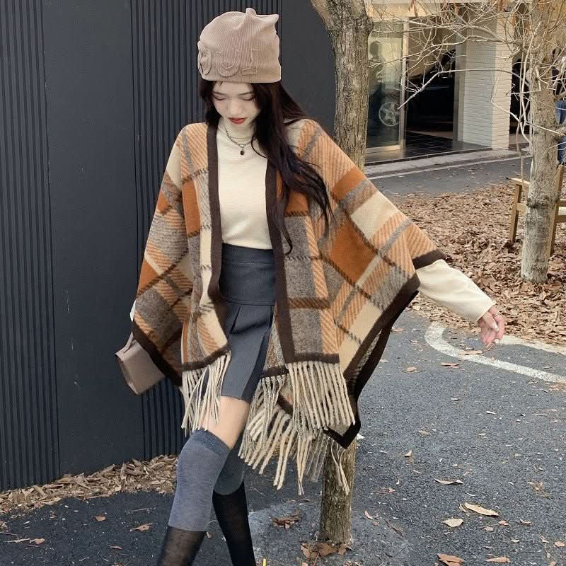 High - end Atmosphere All - matching Tassel Outer Scarf Women's Winter - Eshtree