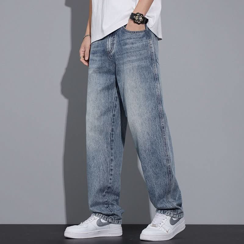 High - end Men's Loose Casual Anti - wrinkle Comfortable Straight Jeans - Eshtree