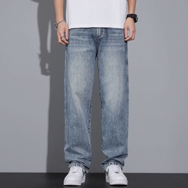 High - end Men's Loose Casual Anti - wrinkle Comfortable Straight Jeans - Eshtree