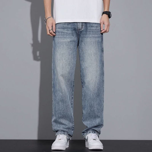 High - end Men's Loose Casual Anti - wrinkle Comfortable Straight Jeans - Eshtree
