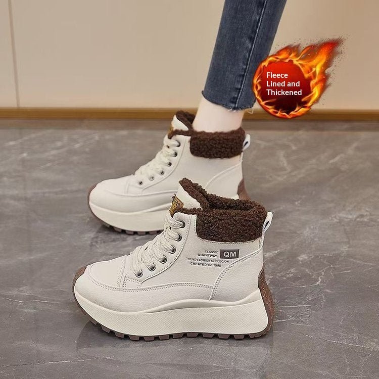 High - top Cotton Shoes With Thick Soles New Dad - style Kicks For Winter - Eshtree