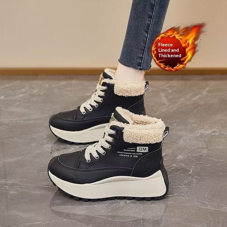 High - top Cotton Shoes With Thick Soles New Dad - style Kicks For Winter - Eshtree