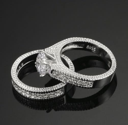 Hot European and American engagement rings diamond sets ring jewelry - Eshtree