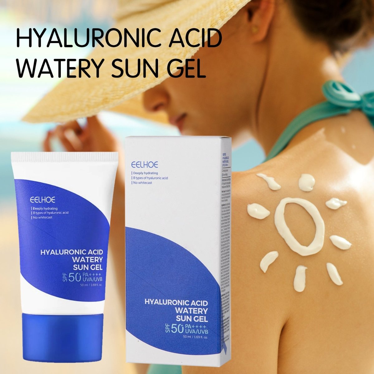 Hyaluronic Acid Moisturizing Protective Gel Summer Outdoor Moisturizing Refreshing Not Oily Resist Ultraviolet Rays - Eshtree