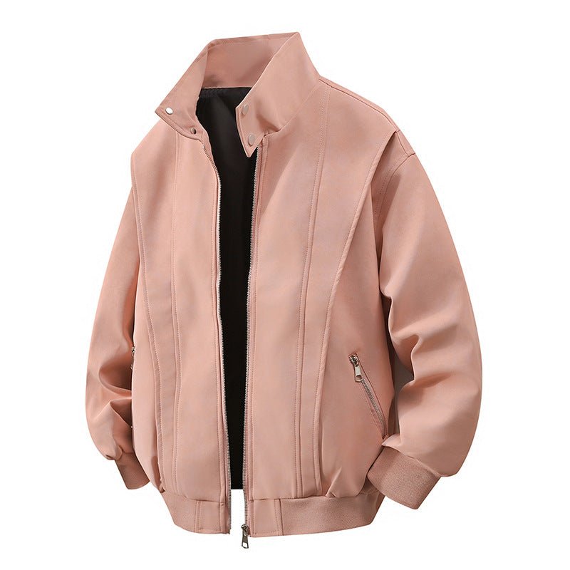 Jacket Men's And Women's Retro Loose Washed - out Leather Coat - Eshtree