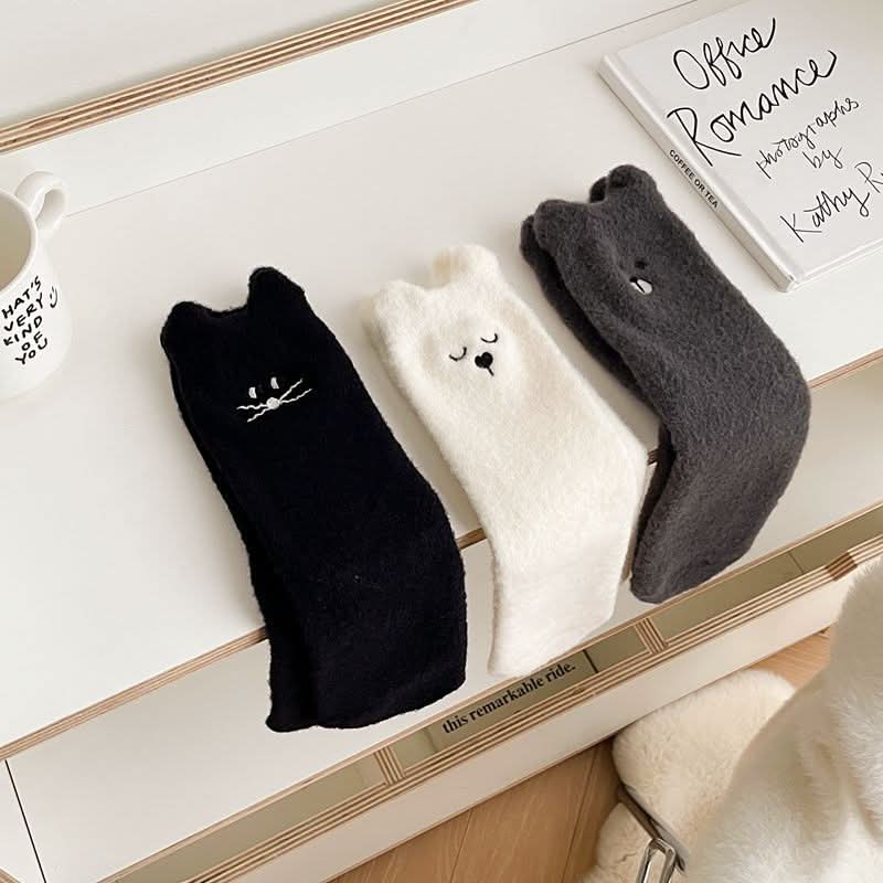 Japanese Three - dimensional Cat Women's Mid - calf Length Sock - Eshtree