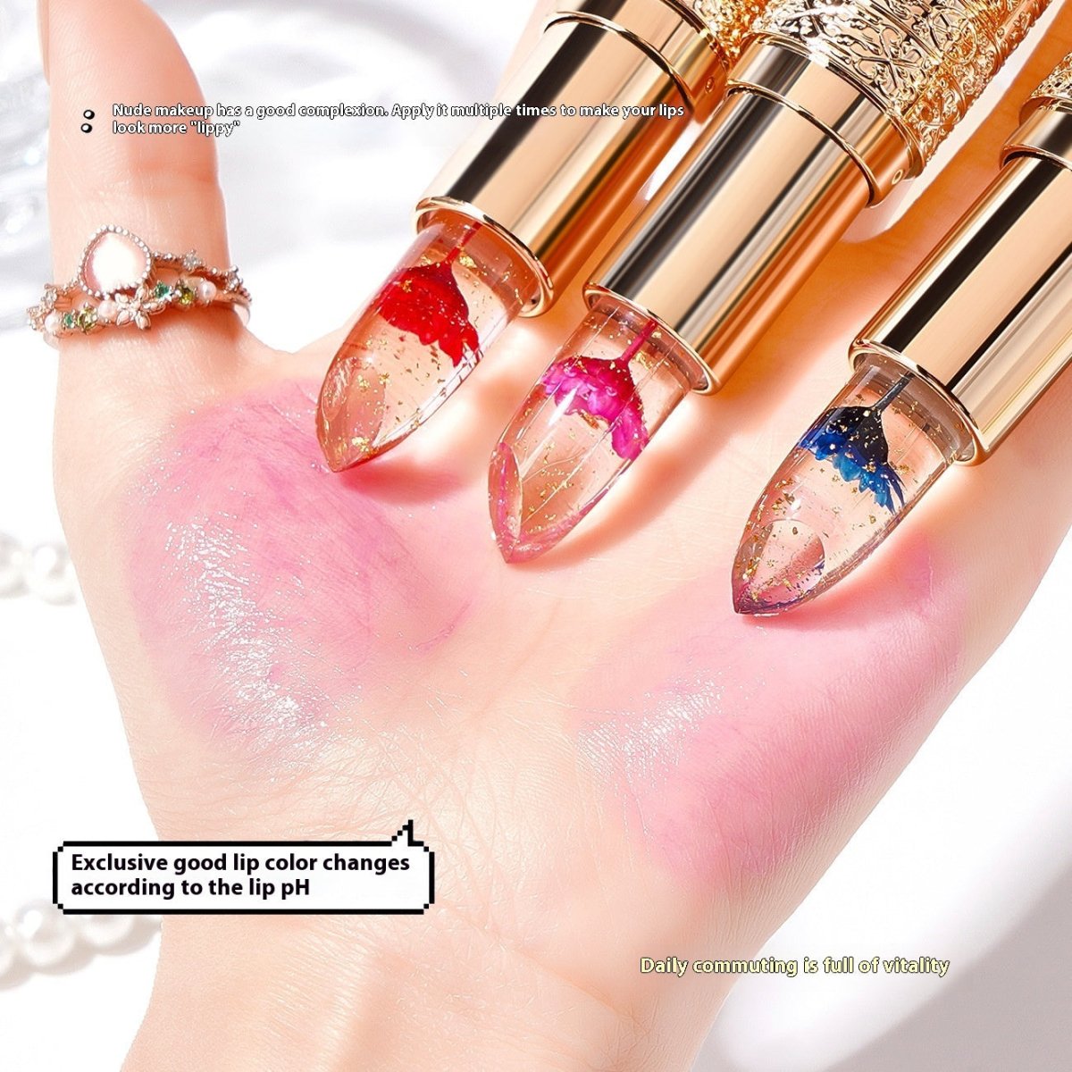 Jelly Color Changing Lipstick Transparent Moisturizing And Nourishing Anti - chapping No Stain On Cup Does Not Fade - Eshtree